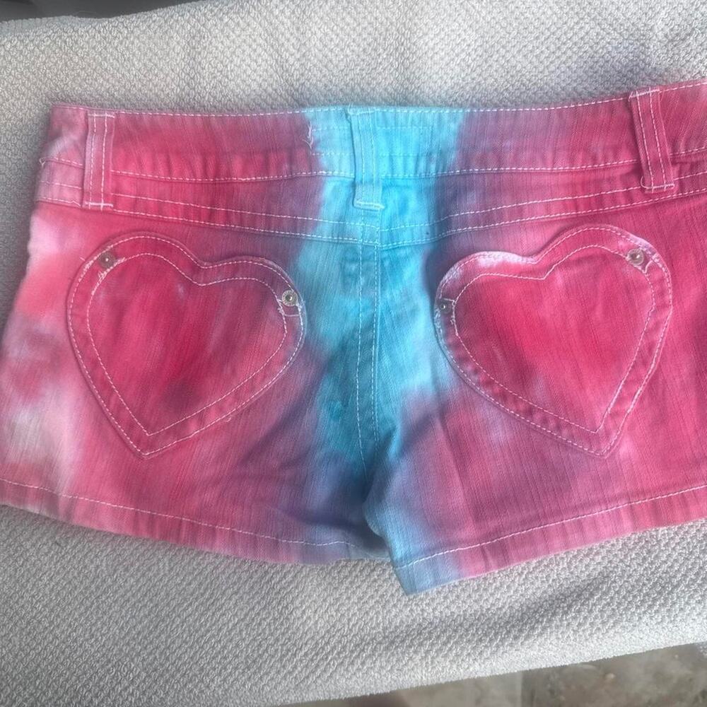 Tie dye heart shorts festival y2k 2000s - Picture 4 of 4